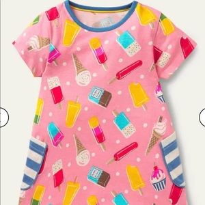 NWT Mini Boden Short-Sleeved Printed Tunic 7-8Y